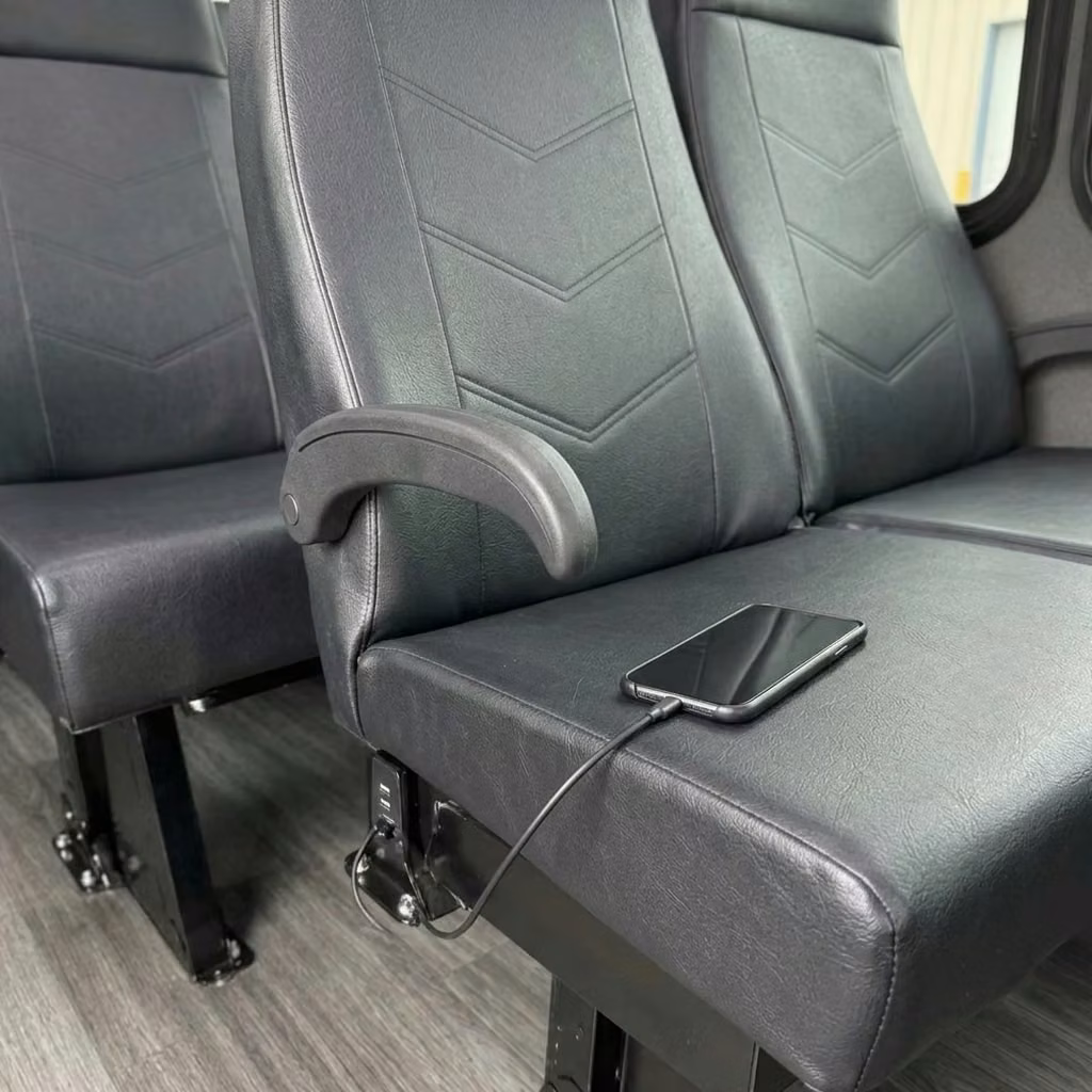 carmel 15 passenger minibus usb charging