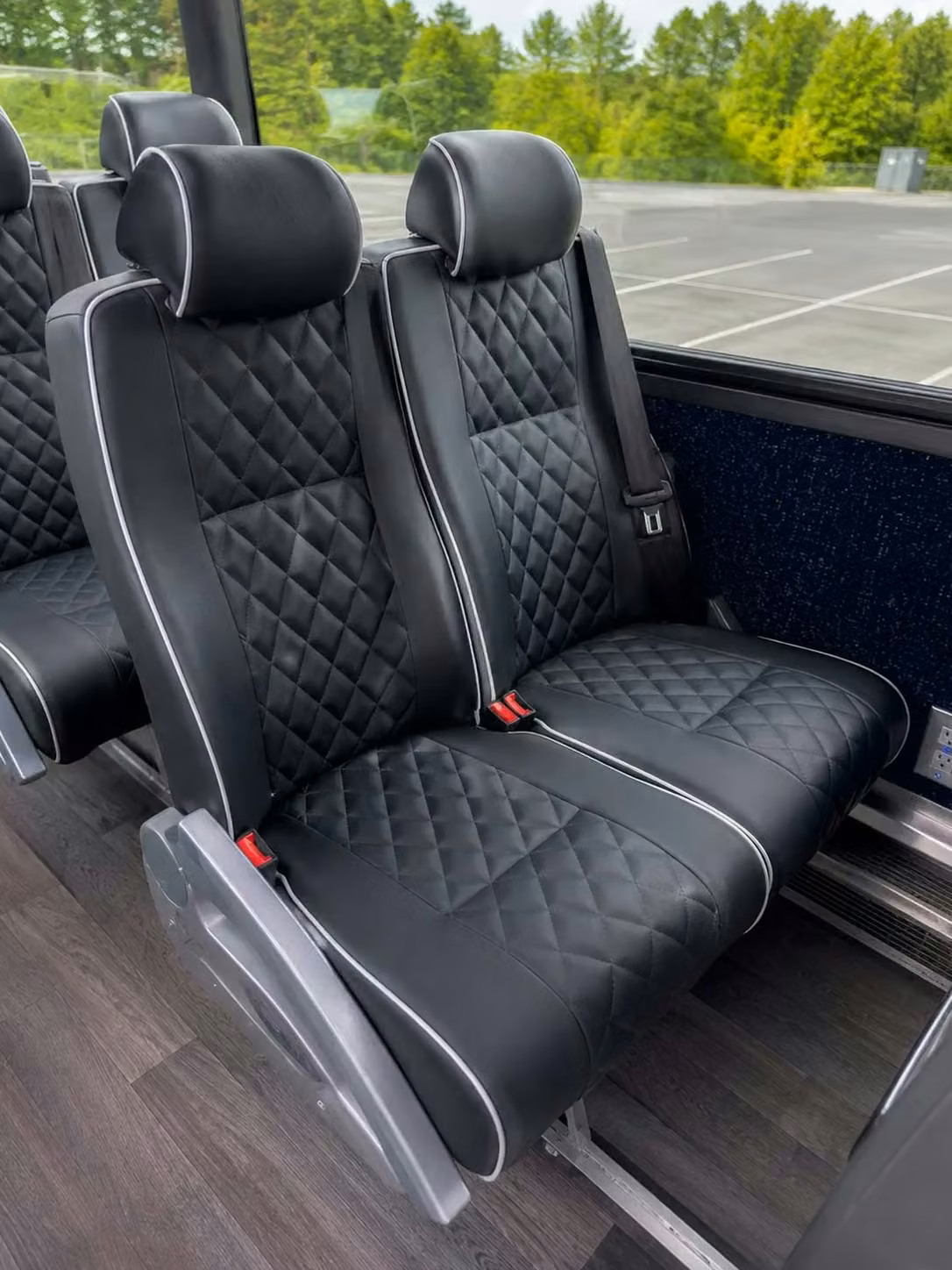 carmel charter bus reclining seats