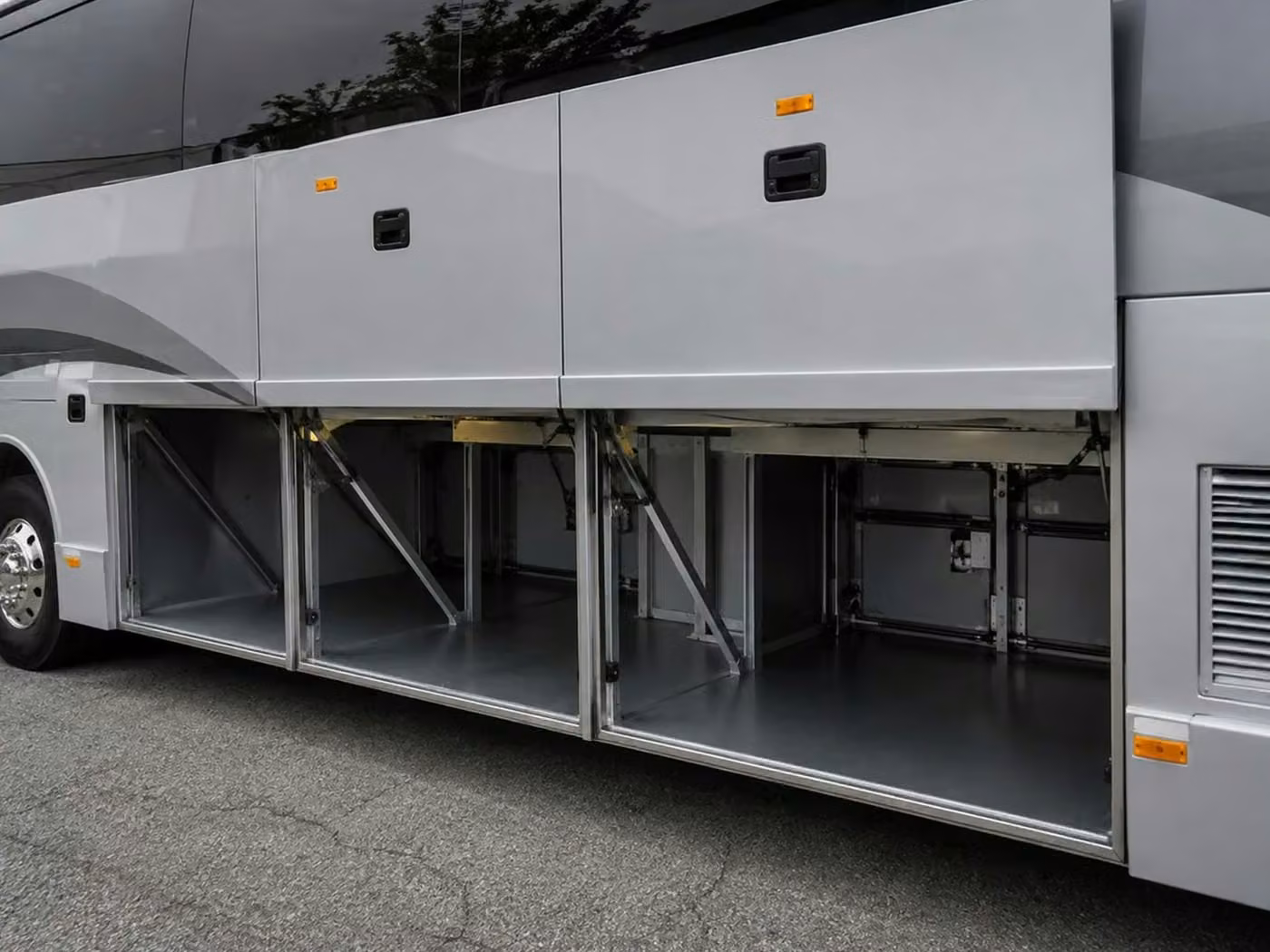 carmel charter bus under bus storage