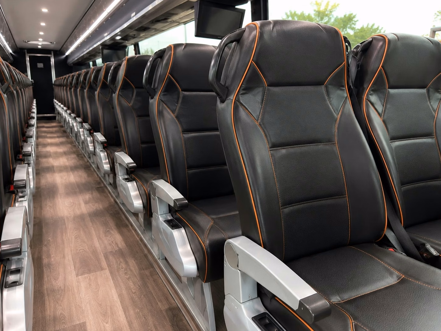 carmel modern charter buses for destination weddings