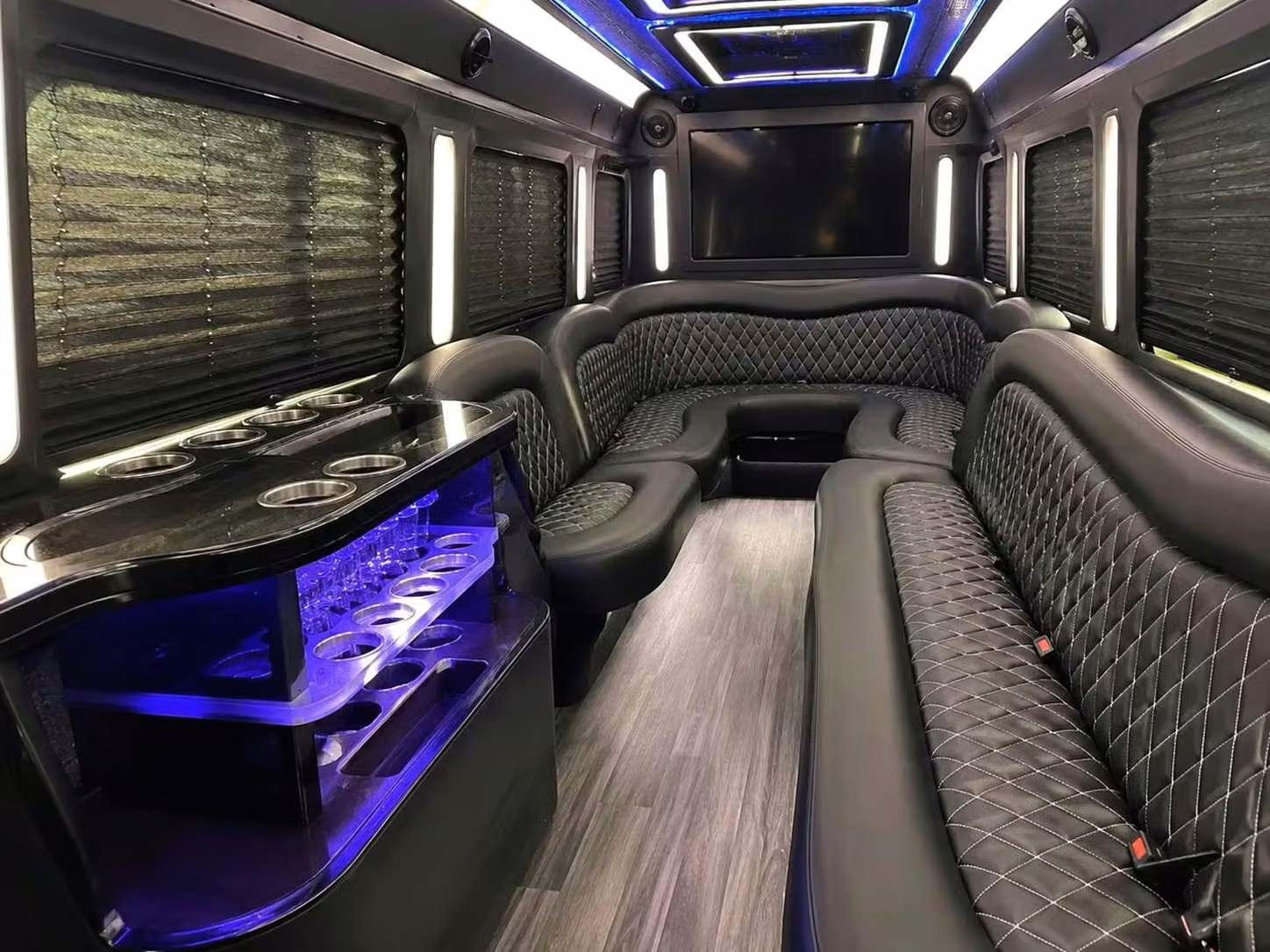 carmel party bus bar area