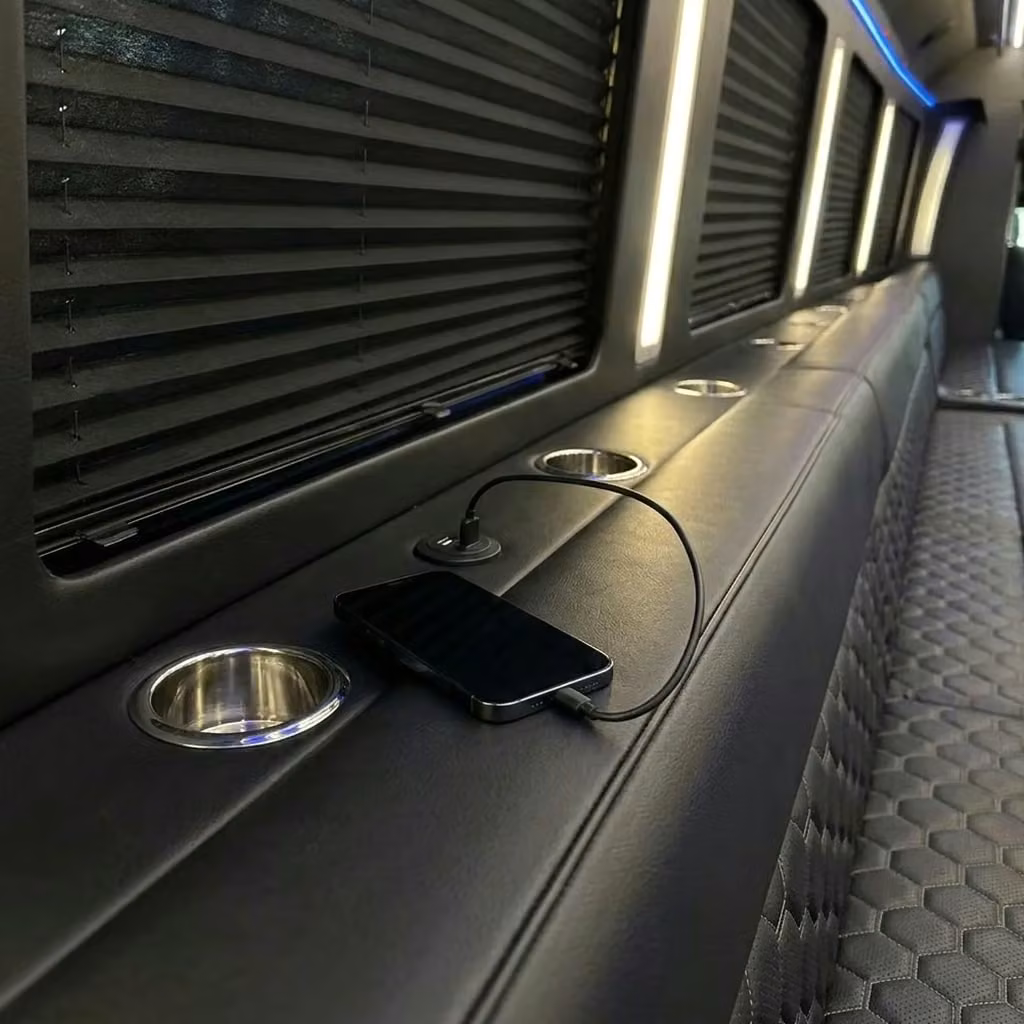 carmel party bus usb charging