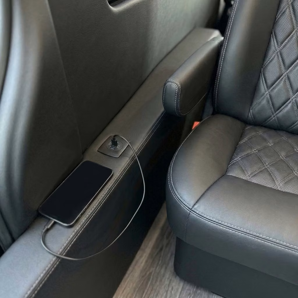 carmel sprinter van rental with driver usb charging